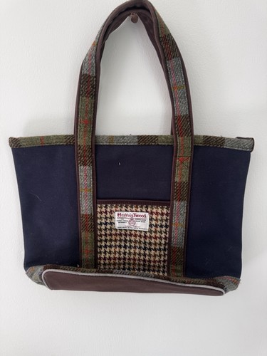 Harris tweed rucksack tote bag - tweed,