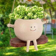 Swing Face Plant Pot, Cu-te