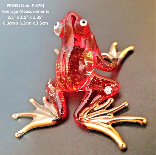 Beautiful glittered glass - glittered, frog