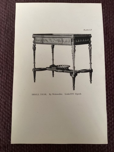 Antique 1913 print - antique, desk
