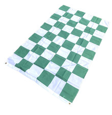 LARGE Green & White CHECK FLAG