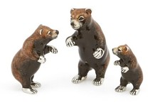 Saturno Silver and Enamel Bear  - Fully Hallmarked Sterling Silver