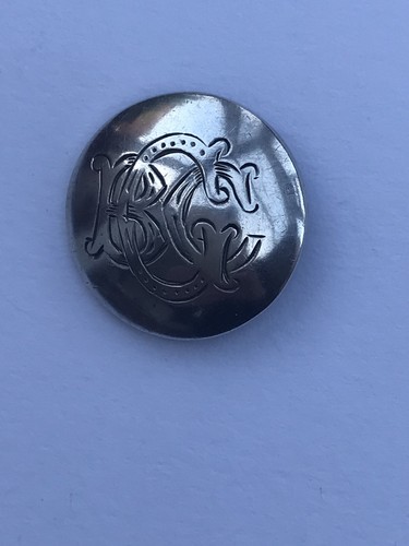 Antique solid silver - silver, button