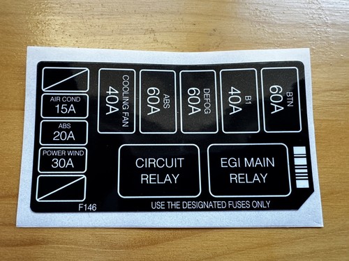 Rx7 f146 engine bay - engine, fuse