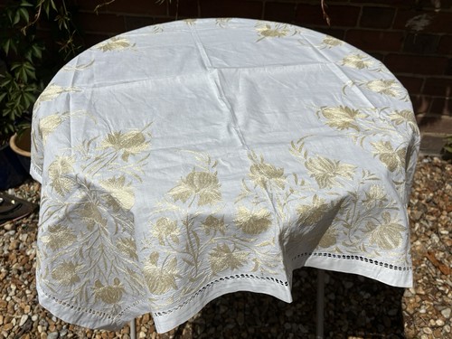 Vintage white cotton - vintage, yellow