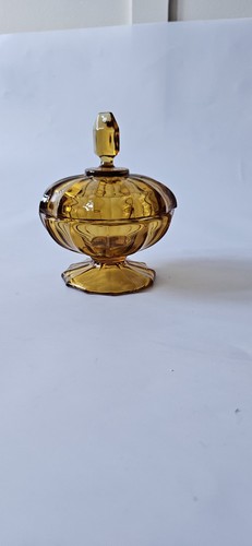 Vintage art deco amber glass - vintage,