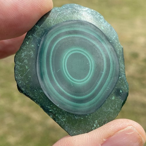 Polished malachite slice - malachite, 18