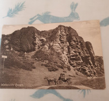 Vintage Postcard, WatCombe Rocks Posted half penny stamp