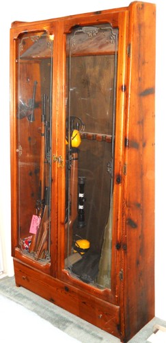 Vintage rifle gun cabinet - 11,