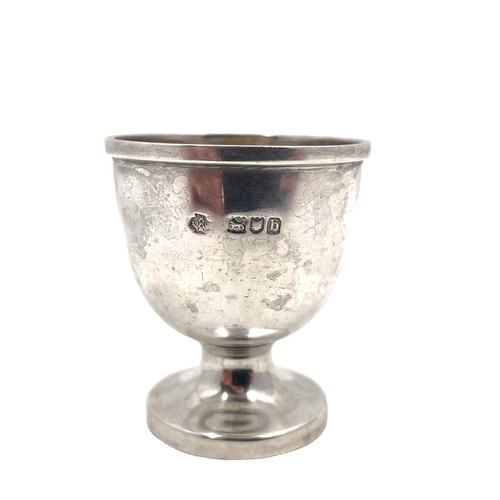 Antique silver egg cup - silver,
