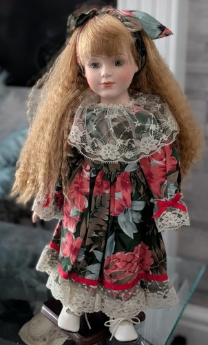 Porcelain girl doll blonde - girl,