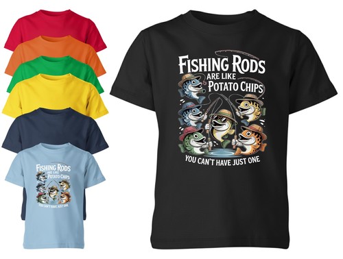 Fishing rods funny kids unisex - fishing,