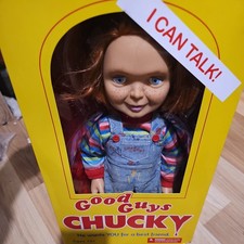 CHILDS PLAY 15" 'HAPPY FACE' TALKING CHUCKY 'GOOD GUY' FIGURE W/SOUND MEZCO