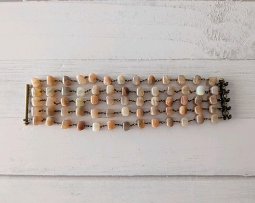 Handcrafted peach moonstone - handcrafted,