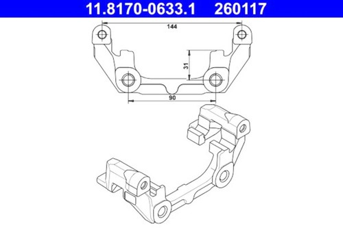 Brake caliper carrier - carrier, fits