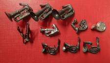 Model soldier accessories white metal / lead 1:32 LOT Y BRASS BAND INSTRUMENTS