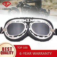 Vintage Retro Motorcycle Flying Goggles Motorbike Pilot Aviator Glasses Eyewear
