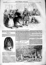 Old Antique Print 1847 Walsall