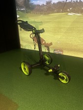 TRILITE 3 WHEELED GOLF PUSH TROLLEY Complete with ACCESSORY PACK (black&green)