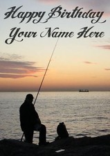 Fishing Occasion Personalised Greeting Card Birthday Fathers Mum Nan PIDE20