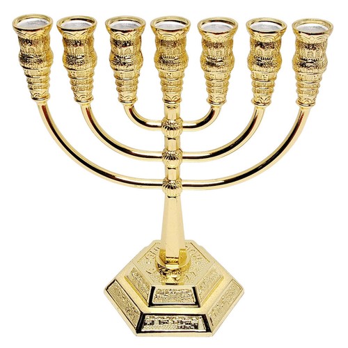 Medium authentic menorah gold - medium,