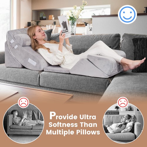 Bed wedge pillow set piece - wedge,