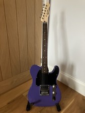 Electric Guitar 6-String Esquire Purple Solid Body Maple Fretboard