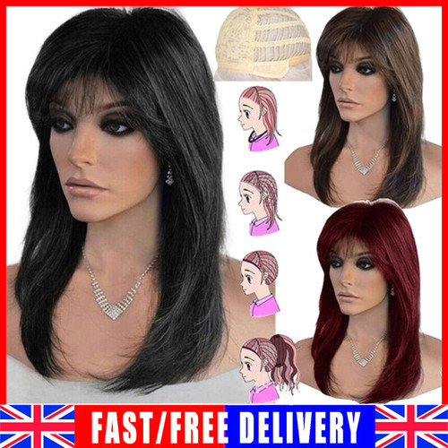 Lady medium straight hair wigs - medium,