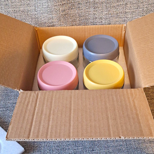 Set clear glass - of, storage