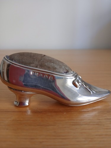 Antique silver shoe pin - antique,