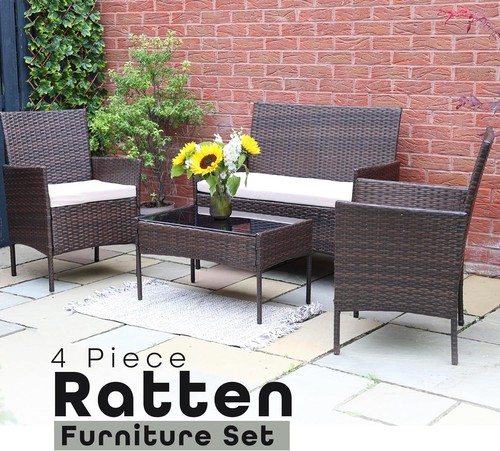 Piece rattan patio furniture - 4-piece,
