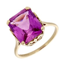 Pre-Owned 9ct Yellow Gold Pink