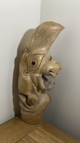 Vintage hand carved wooden - carved,