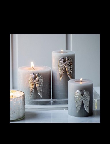 Large angel wings candle pins - large,