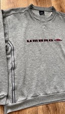 Vintage Y2K Umbro Embroidered Sweatshirt . Crew Neck in Grey Size Large ? OASIS