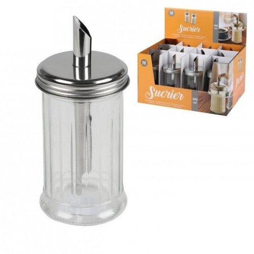 Sugar shaker 300ml glass with - shaker,