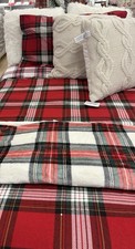 Christmas Tartan 100% Brushed Cotton Duvet Cover Set Single / Double / King