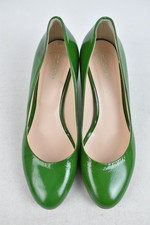 BNWOT Hobbs Green Patent Court Shoes Leather upper & Sold Size 6.5 EU 39.5