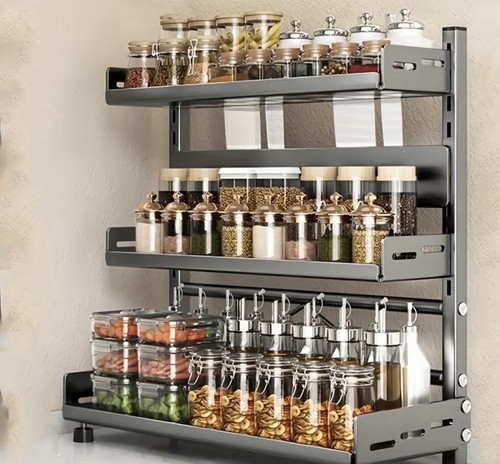 Tier adjustable spice rack - spice,