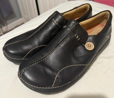 Clarks Un Loop Black Leather