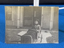 Child Riding Very Old Toy Pedal Car Antique c. 1911 Photo Lt#73