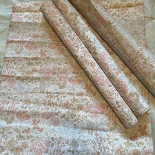  Vintage Wallpaper Pink X4 1970s cottage core 1980s wildflower floral 