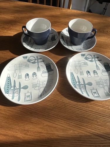 Vintage mid century tea set - vintage,