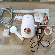 Aqualisa Aquastream Electric Power Shower Thermostatic White & Chrome Pumped