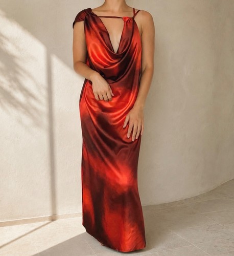Orange red marble - orange, &