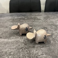 Hand-Carved Soapstone Hippopotamus Vintage Figurines Hippos Home Decor Africa