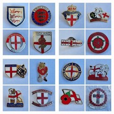ENGLAND PIN BADGE CUSTOM BUNDLE VARIOUS - FLAG - ST.GEORGES DAY - BULLDOG