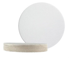 White Cake Cards P.E Coated 1.5mm Thin Cake Boards 6, 7, 8" Freezeable Cut Edge