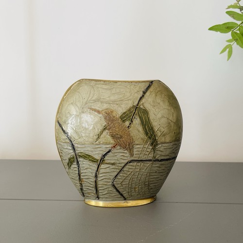 Vintage cloisonné brass - cloisonné,
