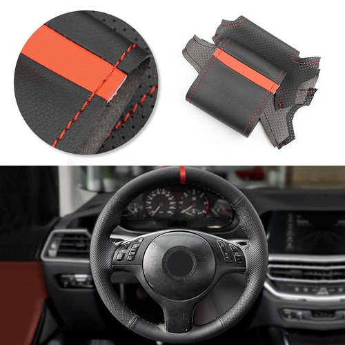 Leather steering wheel cover - wheel,